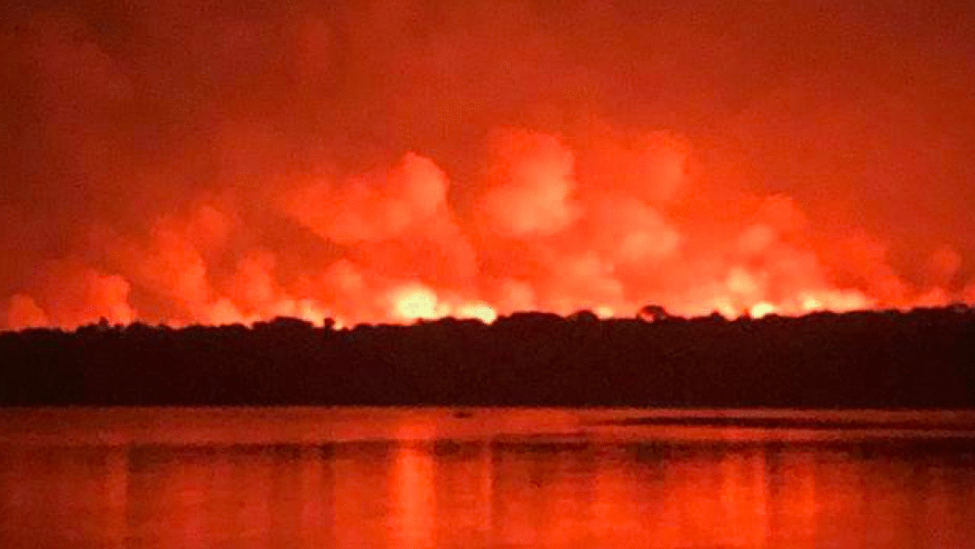 Incêndio florestal na savana de Alter do Chão, Ponta de Pedras e Pindobal