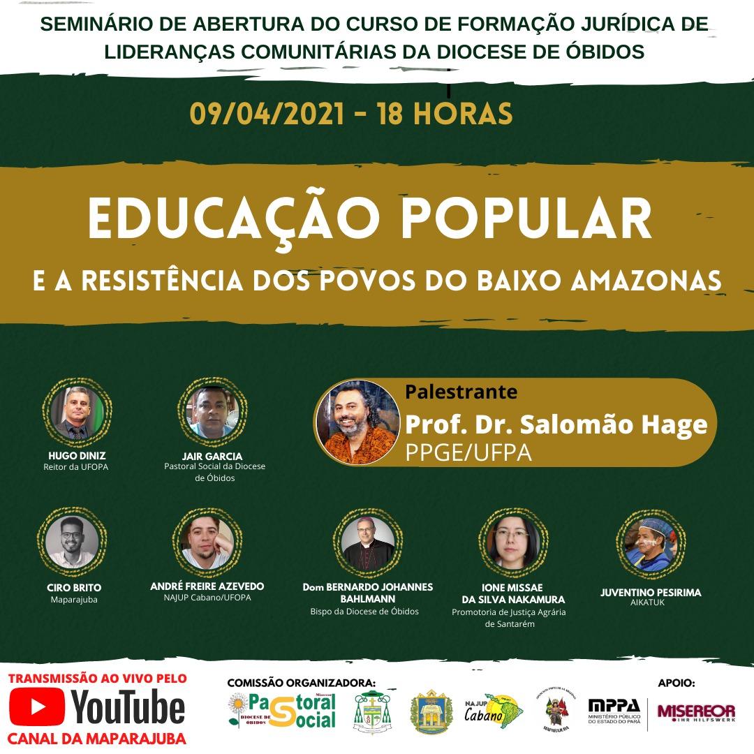 Seminário sobre Educação Popular abre formação jurídica para lideranças de movimentos sociais do Oeste do Pará